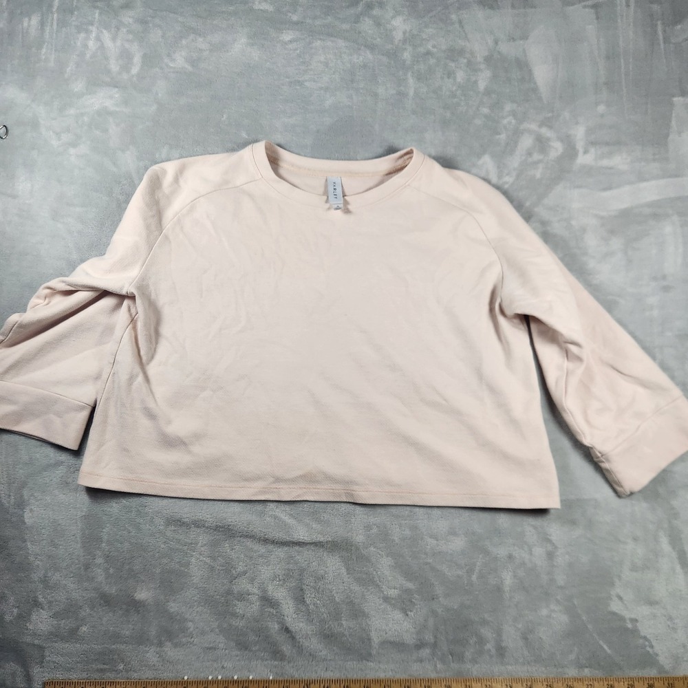 Varley Pullover Sweatshirt Womens Medium Beige Cotton Blend Oversized Cozy